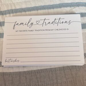 Family Traditions Note Cards